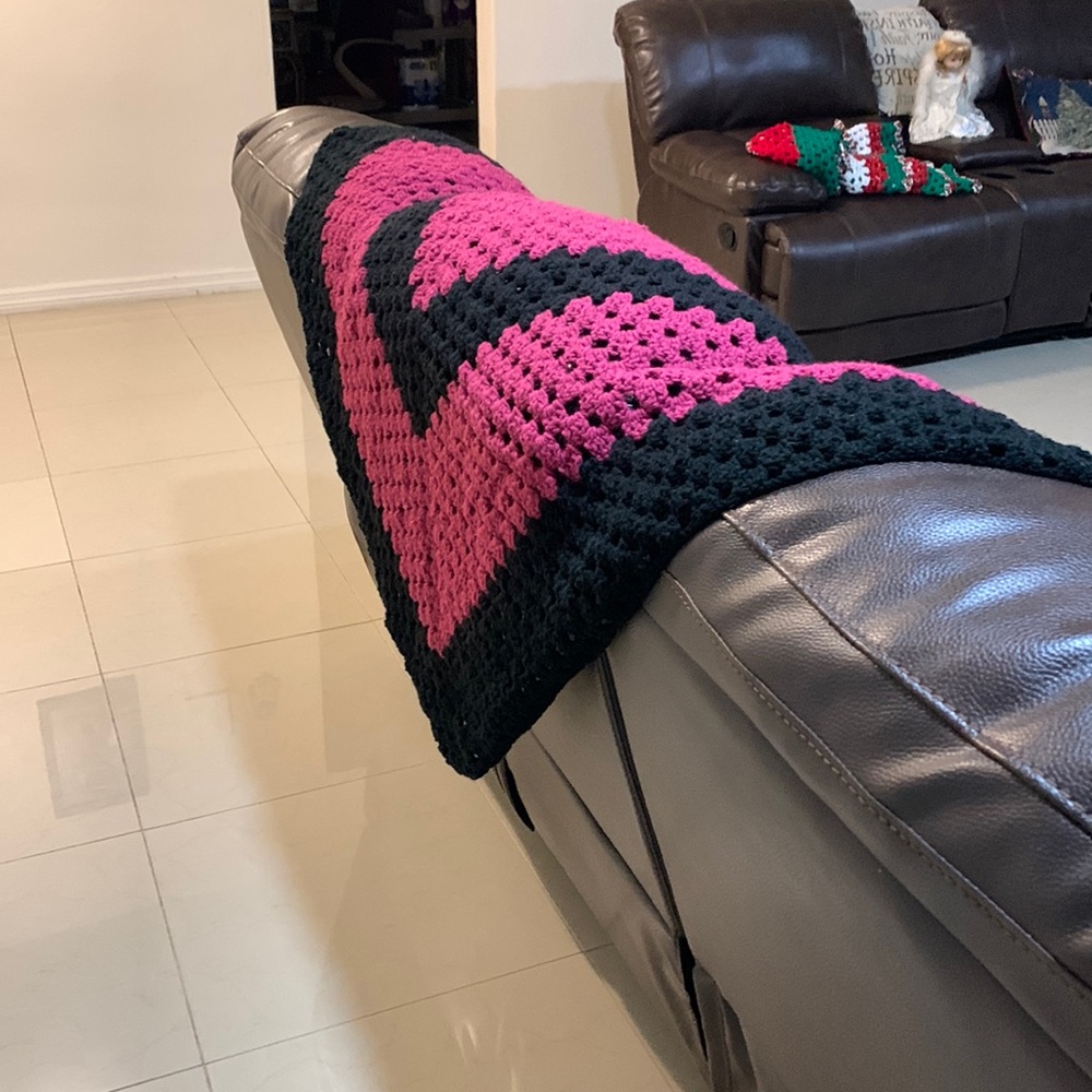 Hand crochet quilt/throw